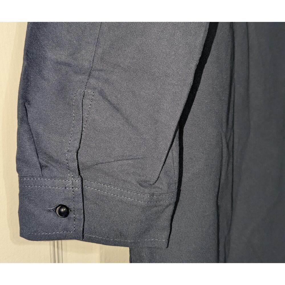 Tuckernuck Pomander Place Shirt Dress Womens XS Navy Cotton 3/4 Sleeve Shift New - Picture 10 of 16